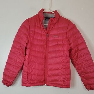 Marmot 800 Fill Goose Down Puffer Coat Size Medium Pink Womens Gorpcore Hike
